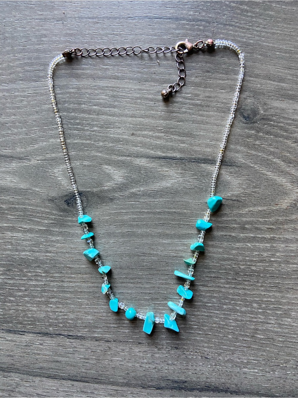 Turquoise Chip Bead Necklace - Women Jewelry